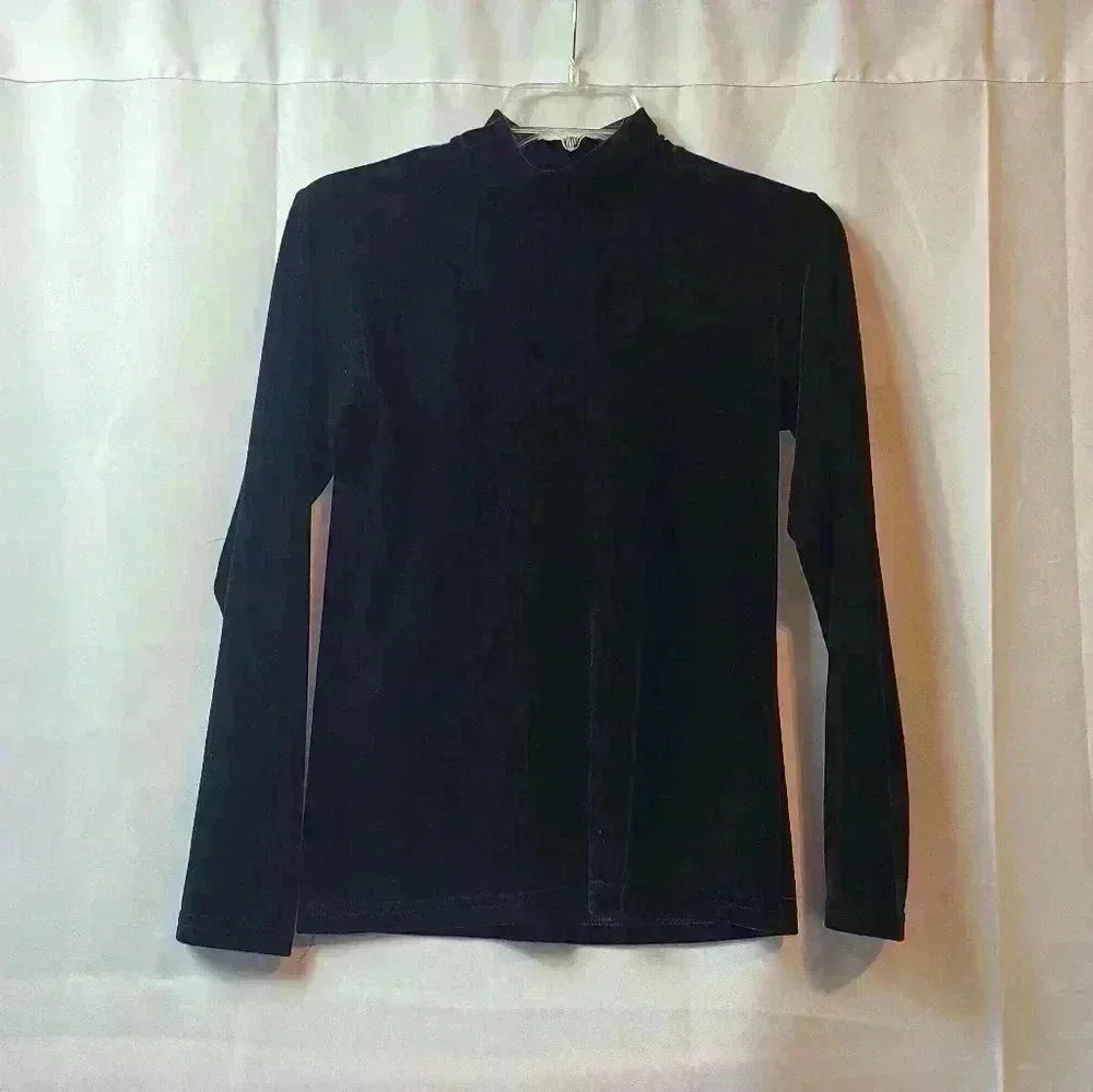 Vintage David Alexander Velvet Long Sleeve Shirt Women's Medium Purple Warm